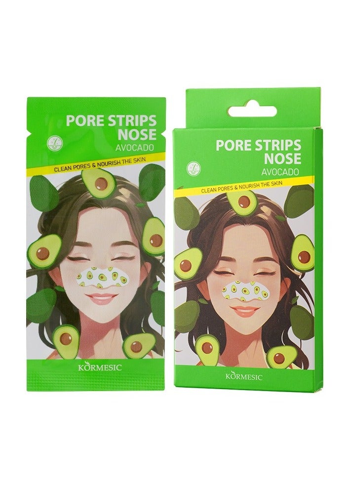 Kormesic Avocado Nose Mask 6 Sheets/Box - Deep Cleansing & Nourishing  - Image 1