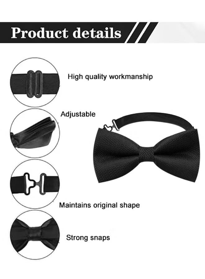 مجموعة من 3 ربطات عنق رجالية جاهزة للربط، ربطة عنق رسمية كلاسيكية قابلة للتعديل لحفلات الزفاف، ألوان متنوعة - Image 3