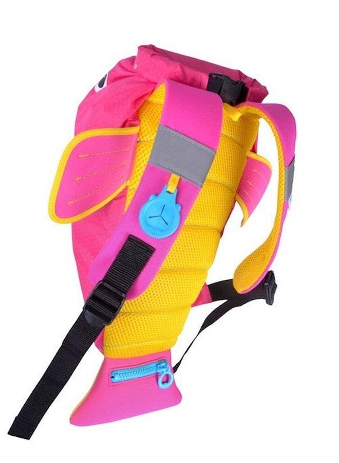 Trunki PaddlePak Coral Tropical Fish Pink Waterproof Children's Swim Bag, Lightweight Roll-Top Backpack for Beach, Pool and Travel Use - Image 2