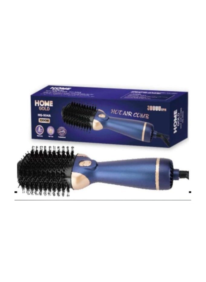Home Gold - Home Gold S 1200W 3 in 1 Hair Dryer Brush Blue - Image 1
