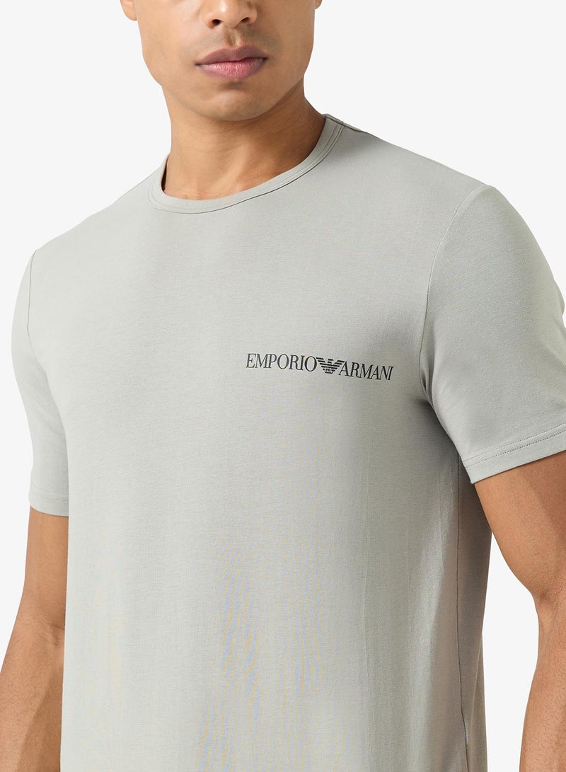 EMPORIO ARMANI 2 Pack Of Logo Crew Neck T-Shirt - Image 4