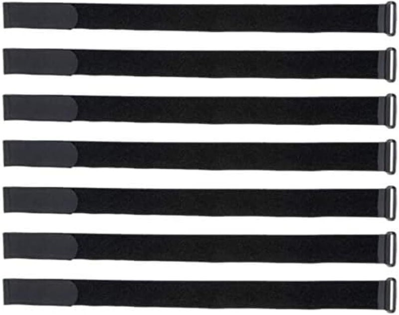Velcro حزمة كبيرة من 25 قطعة من أحزمة الربط 18" × 1" مع مشبك، حل تثبيت أو إدارة كابلات قوي، VELSTRAP أسود، 91837 - Image 1