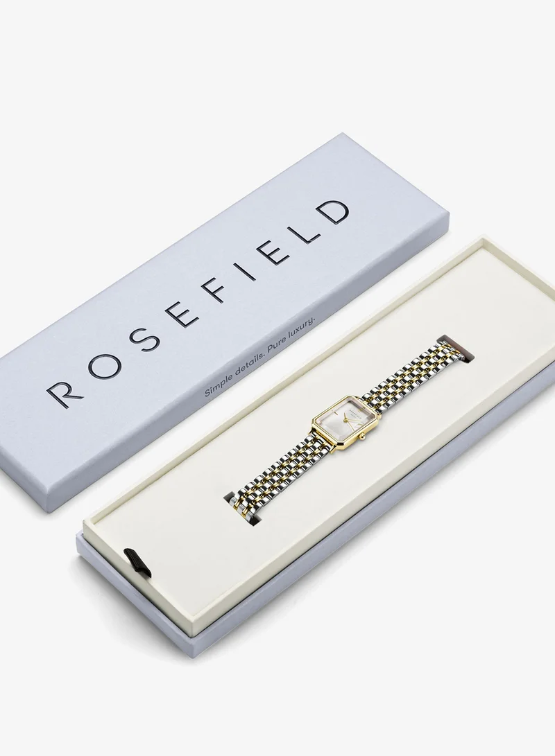 Rosefield  Rosefield Octagon XS White Sunray Steel Duotone Silver Gold Women Watch - OWDSG-O62 for Women | Best Price UAE