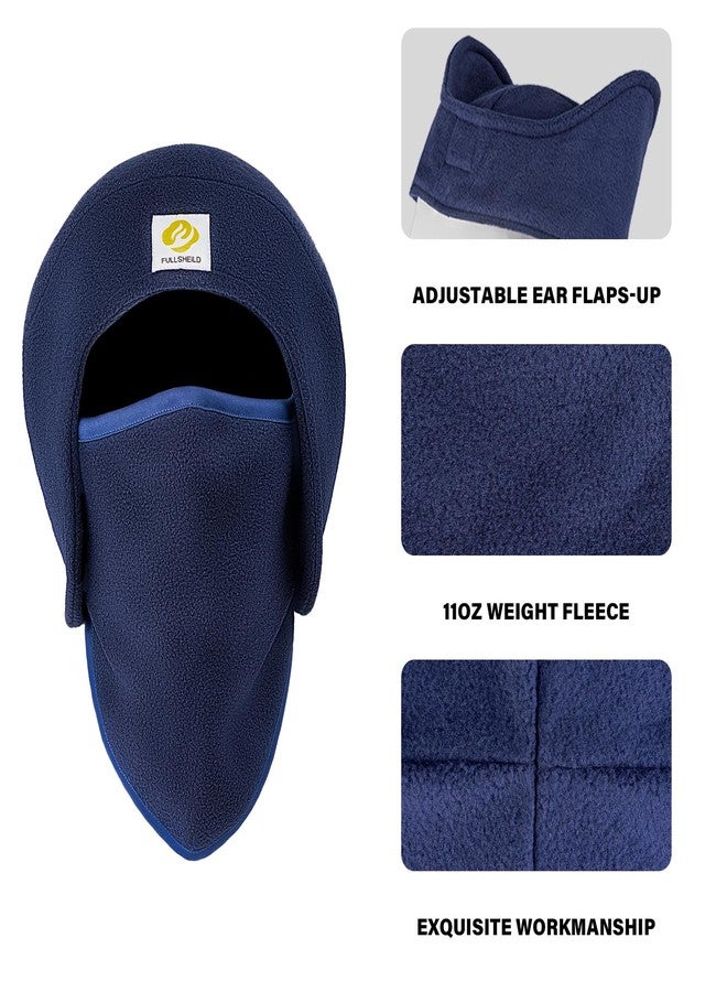 Fullsheild FR Face Mask Full Head Cover Winter Fleece Flame Resistant Balaclava 11oz NFPA2112 CAT2 Modacrylic Blend Hood for Welding OneSize Blue - Image 2