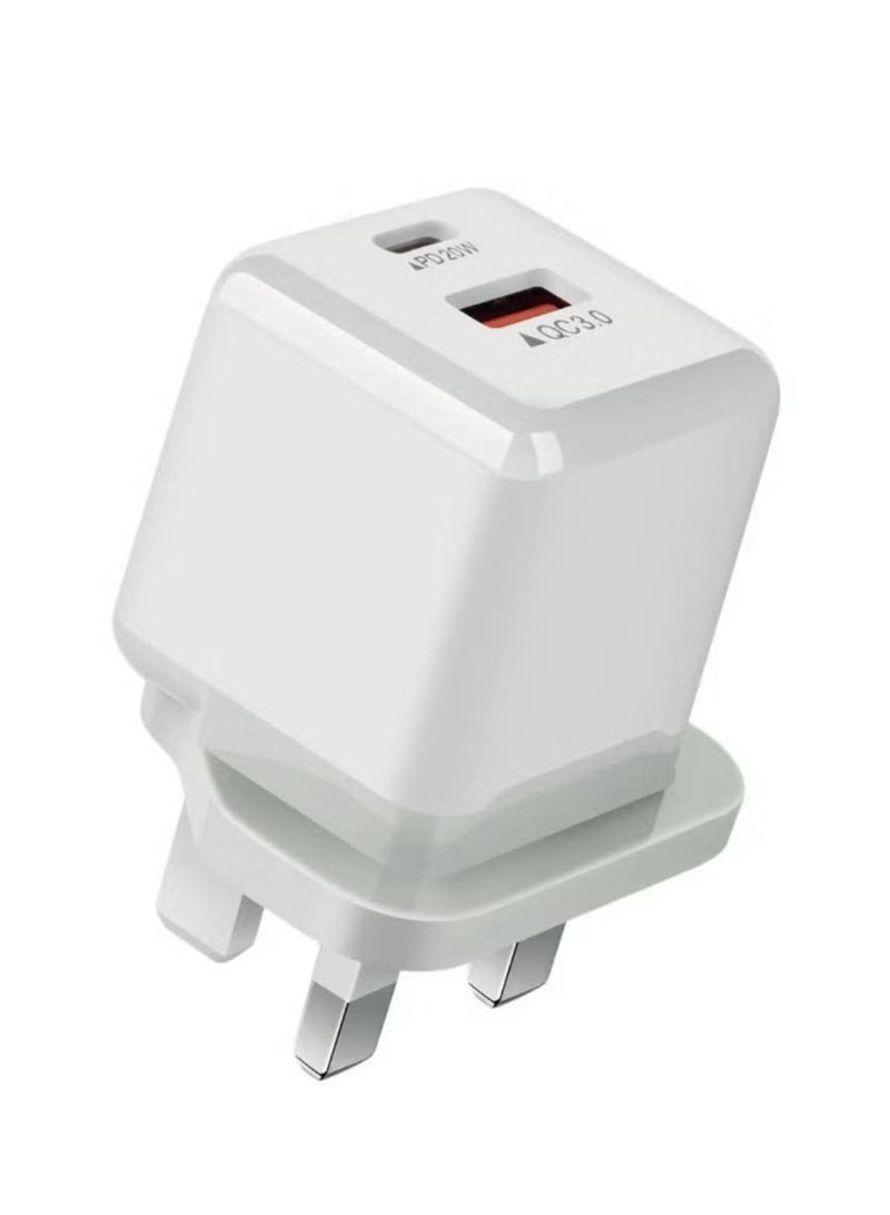 Denx 20W USB-C 3-Pin Power Adapter White  - Image 3