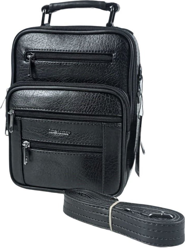 Başkent Çanta Başkent Bag Black Leather Men's Hand and Shoulder Pistol Carrying Bag  - Image 1