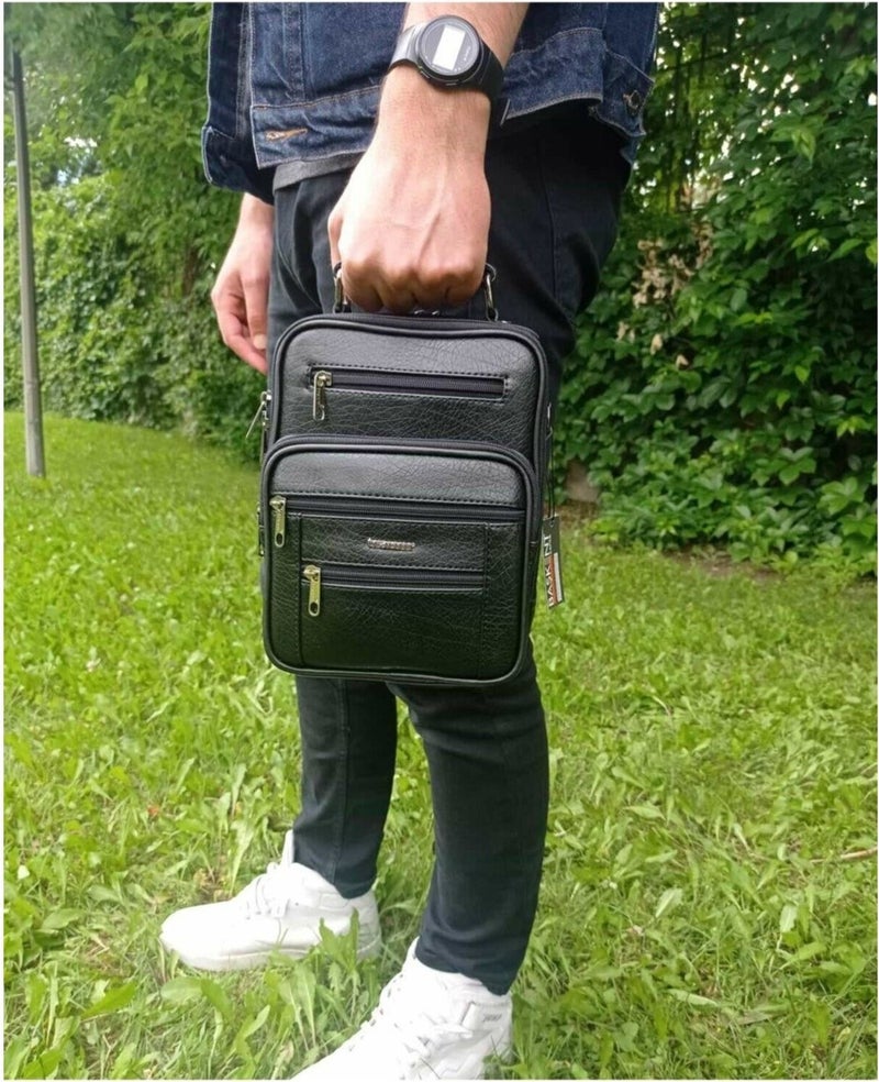 Başkent Çanta Başkent Bag Black Leather Men's Hand and Shoulder Pistol Carrying Bag  - Image 5