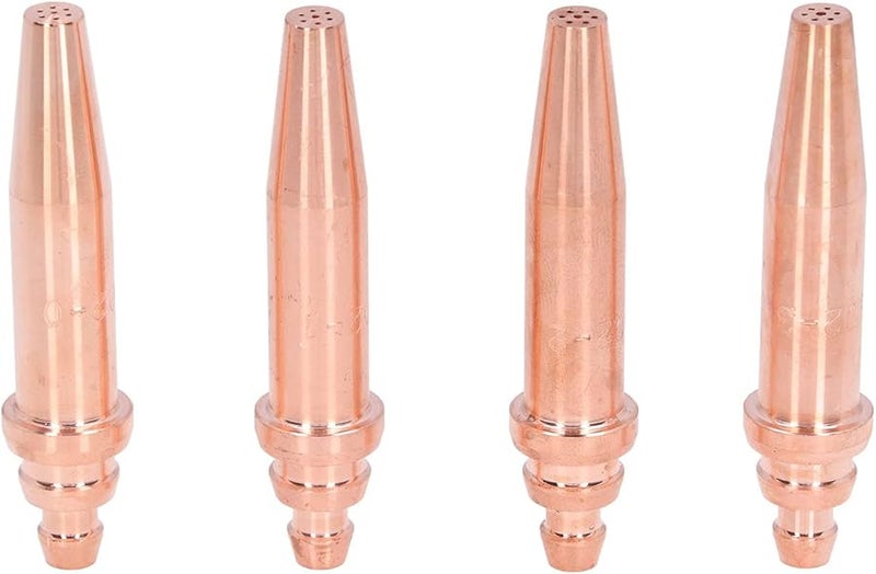 نصائح لحام وقطع غاز الأسيتيلين النحاسي 4 قطع فوهات متساوية الضغط مستهلكات لشعلة الآلة - Image 2