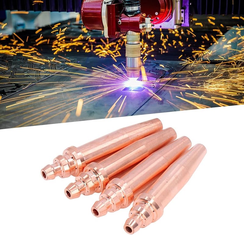 نصائح لحام وقطع غاز الأسيتيلين النحاسي 4 قطع فوهات متساوية الضغط مستهلكات لشعلة الآلة - Image 4