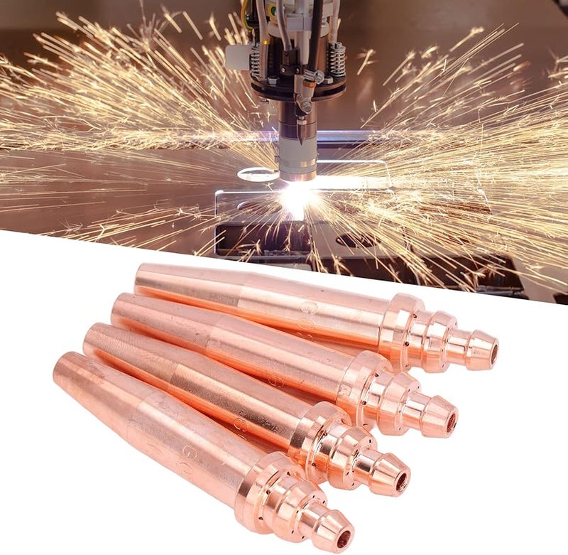 نصائح لحام وقطع غاز الأسيتيلين النحاسي 4 قطع فوهات متساوية الضغط مستهلكات لشعلة الآلة - Image 5