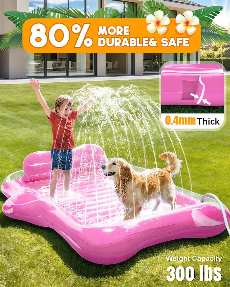 Snowalva Inflatable Tanning Pool Lounger Float, 72" x 61"Pool Floats Adult with Automatic Spray Cooling, 5 in 1 Suntan Tub Raft Floatie, Sunbathing Bed Lounge for Pool Party Yard Tanning Summer Gift - Image 5