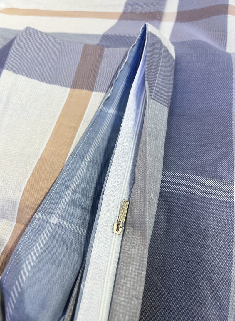 Duoduo home غطاء لحاف من القطن 100%، مجموعة غطاء لحاف عالية الجودة، حجم كينغ، 6 قطع مع غطاء لحاف 220*240 سم وشيت مفروش و4 أغطية وسائد - Image 3