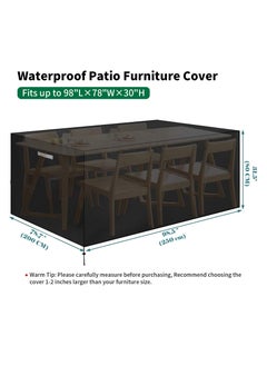 Patio Furniture Covers, Outdoor Furniture Cover Waterproof, Wind Dust Proof Anti-UV Outdoor Sofa Set Cover, Durable Protective Coffee Table Cover Rectangular 98" L 78" W 30" H - pzsku/ZA16497015E70E4DCCD54Z/45/_/1702606305/79f3301d-0906-40a2-8b0a-766ef07d3b6f