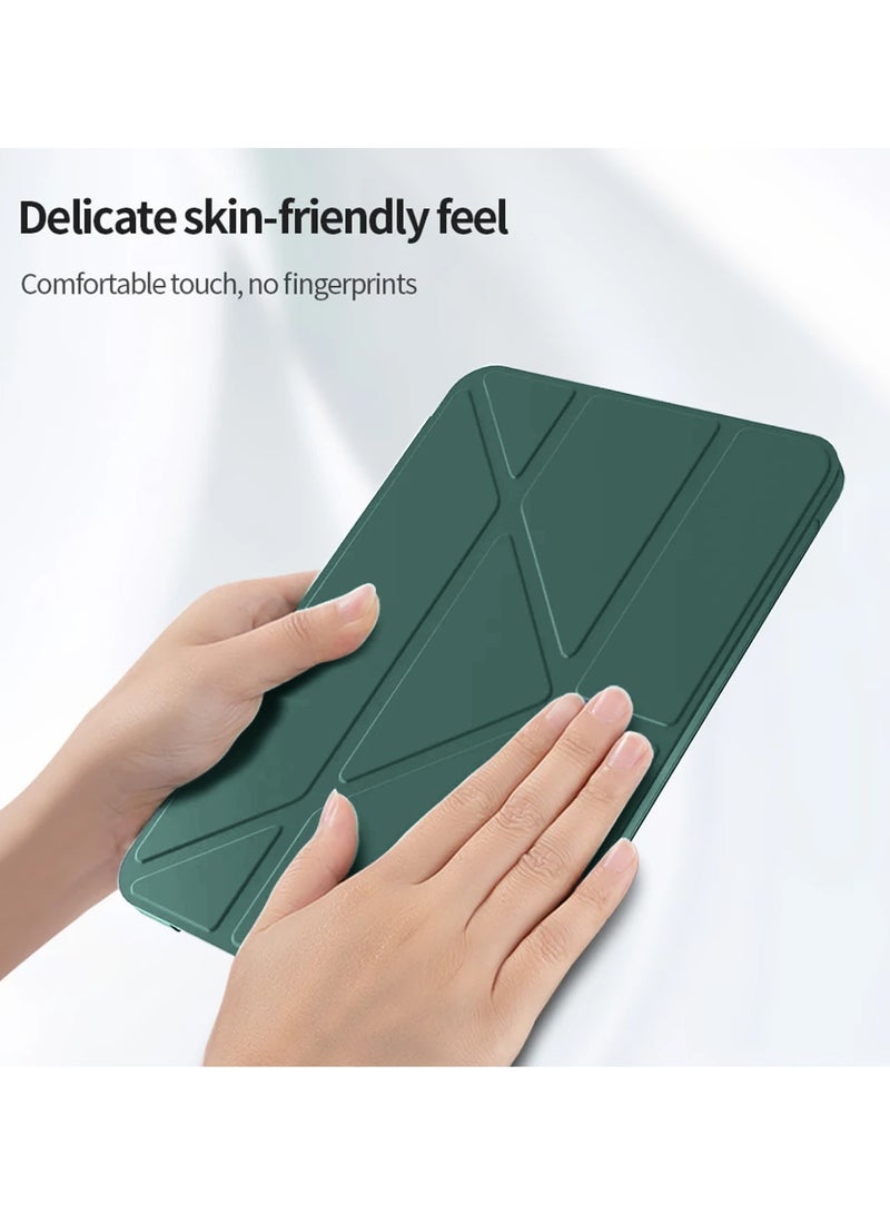 Wtech Apple iPad Pro 11 5G 2025 (M5) 11 inch Symmetry 360 Smart Folio Series Auto Awake/Auto Sleep Leather Texture Case Cover (TCFPSR) - Dark Green - Image 5