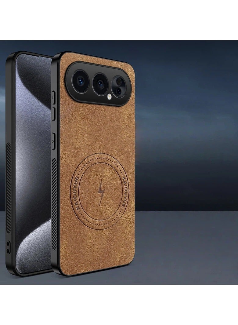 general Compatible with Huawei Honor 500 phone case, Lightning Napa-pattern magnetic protective cover, full-edge drop-proof soft case, strong magnetic adhesion compatible with magnetic accessories.