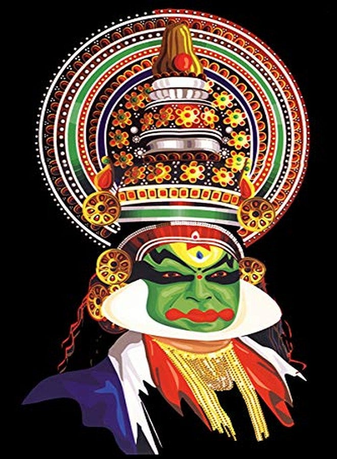 pnf Art Print of KATHAKALI Head Unframed Wall Poster(Paper Print, 12x18 Inch, Multicolor) - Image 1
