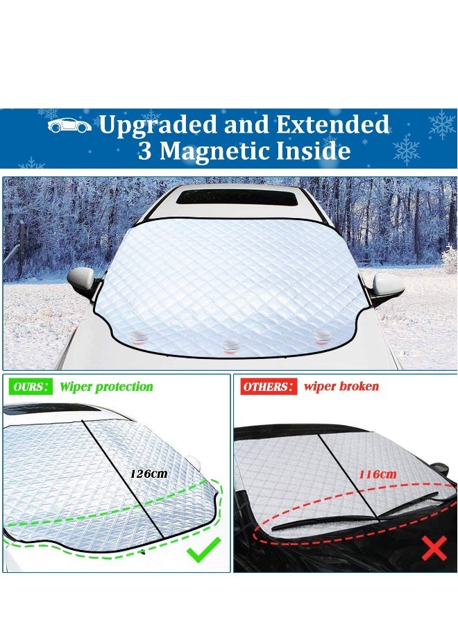 Generic Car Windscreen Cover, Ultra Thick Windscreen Cover, Heavy Duty Ultra Thick Protective Windshield Ice Cover Snow Frost Dust Sun Shade Protector 4 Layers in All Weather(Large Size 193 * 126cm) - Image 3