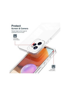 erorex Case For Realme C35 3 in 1 Clear TPU Color PC Frame White  - Image 3