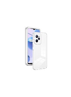 erorex Case For Realme C35 3 in 1 Clear TPU Color PC Frame White  - Image 2