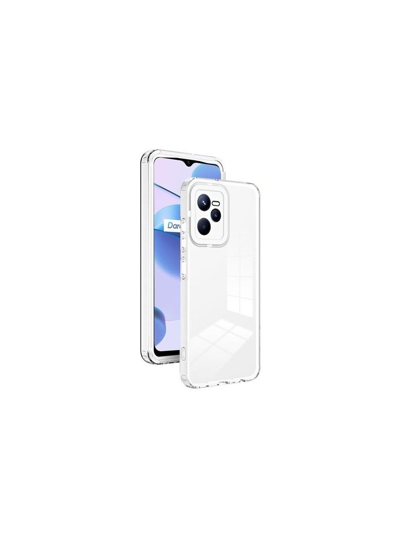 إيروريكس جراب لهاتف Realme C35 3 في 1 إطار من البولي يوريثان الشفاف الملون من البولي يوريثان باللون الأبيض  - Image 2