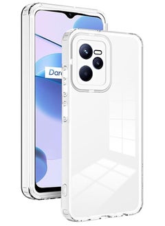 erorex Case For Realme C35 3 in 1 Clear TPU Color PC Frame White  - Image 1