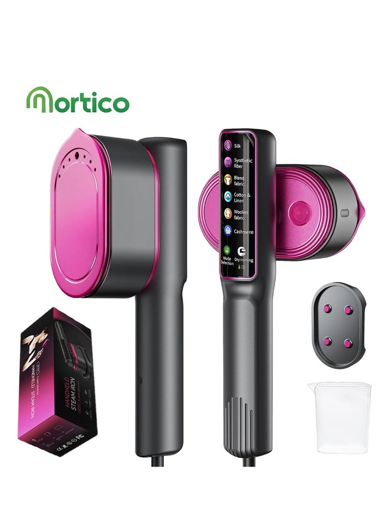 MORTICO Travel Steamer for Clothes,100-220V Portable Iron,15s Heat Up,Steamer ＆ Iron 2 In 1, Travel Size,Large Ceramic Heat Panel - Image 1
