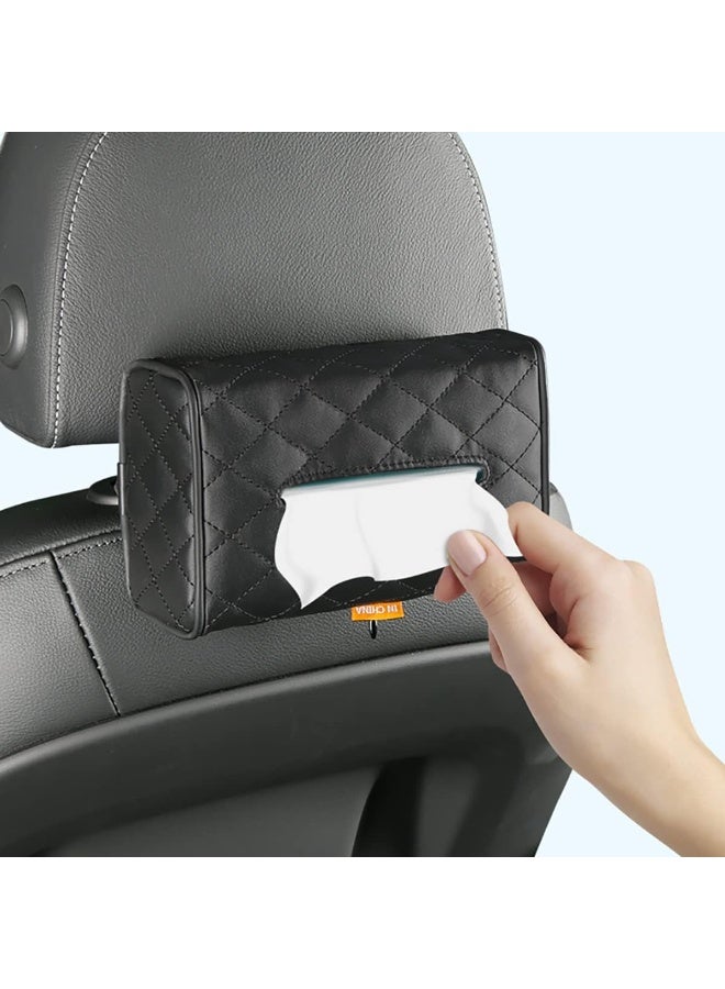Universal Leather Tissue Case – Car Chair Back Mounted Holder for SUVs, Cars, and Trucks - Image 1