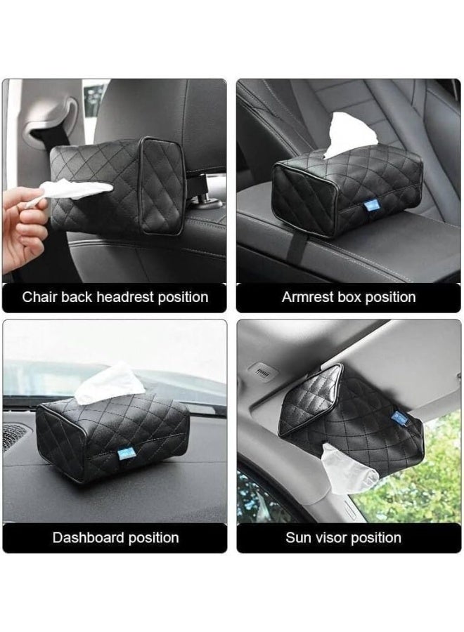 Universal Leather Tissue Case – Car Chair Back Mounted Holder for SUVs, Cars, and Trucks - Image 3