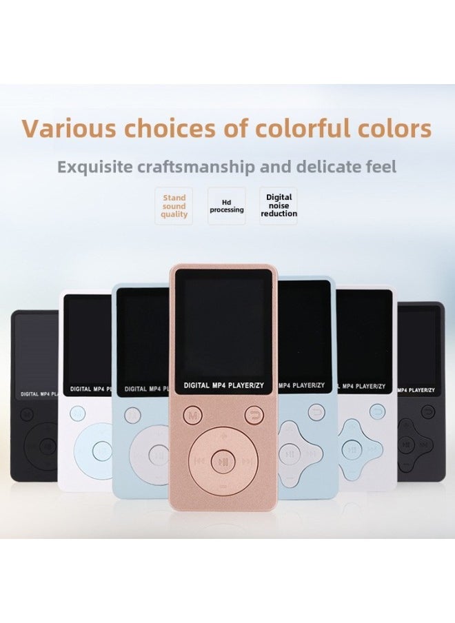 Card Ultra-thin Screen MP4 Player E-book HD Video MP4 Lossless HIFI Sound Quality Mp3-Body Color:Rose Gold-Memory Capacity:Cross Key (full Set) - Image 1