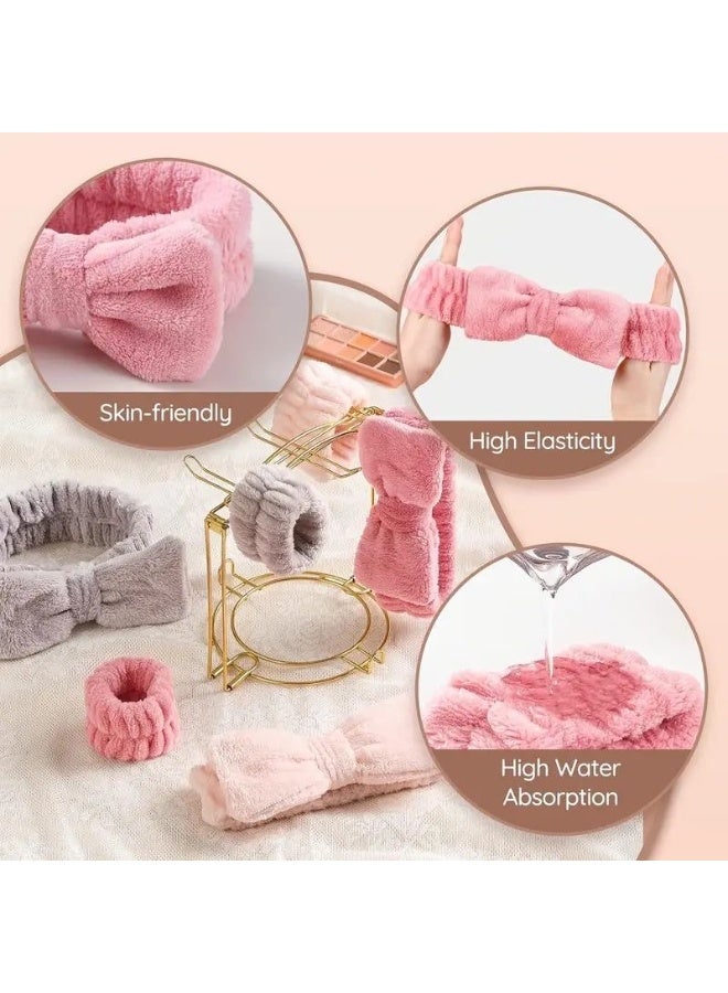 Generic Glow Living 20-Piece Pink Makeup Sponge and Accessories Set with Headband and Puffs - Image 4