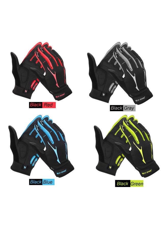 NIBEMINENT Mountain Bike Full Finger Touch Screen Anti Skid Cycling Gel Palm Mittens Shock Absorbing Gloves XL 24x4x21.5cm - Image 5