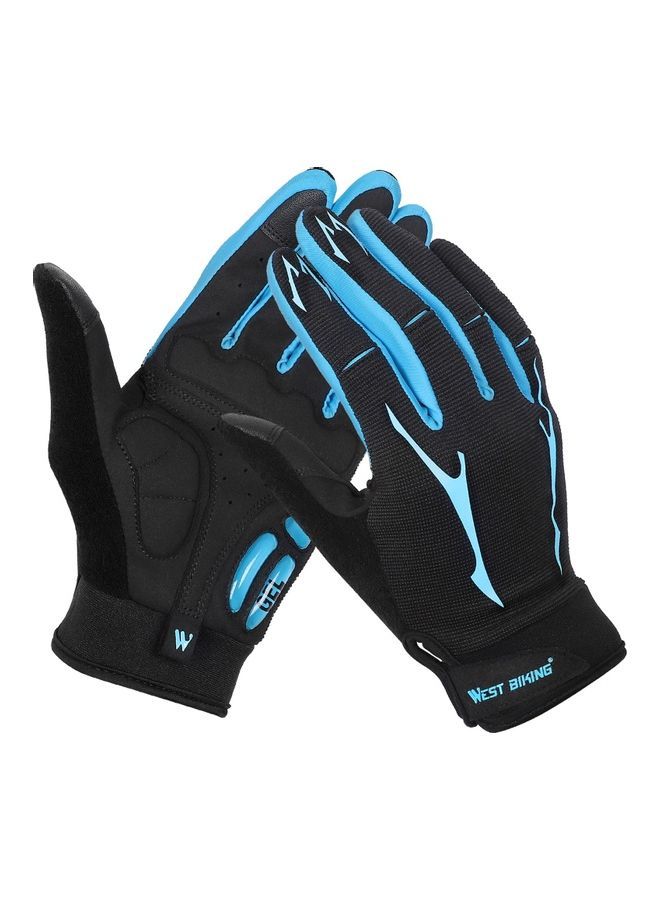 NIBEMINENT Mountain Bike Full Finger Touch Screen Anti Skid Cycling Gel Palm Mittens Shock Absorbing Gloves XL 24x4x21.5cm - Image 2