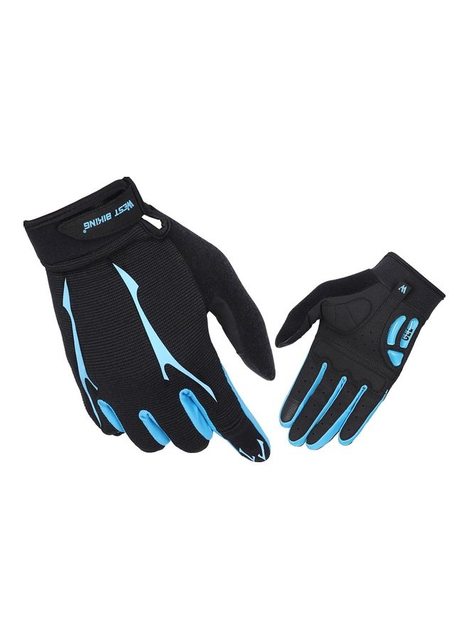 NIBEMINENT Mountain Bike Full Finger Touch Screen Anti Skid Cycling Gel Palm Mittens Shock Absorbing Gloves XL 24x4x21.5cm - Image 3