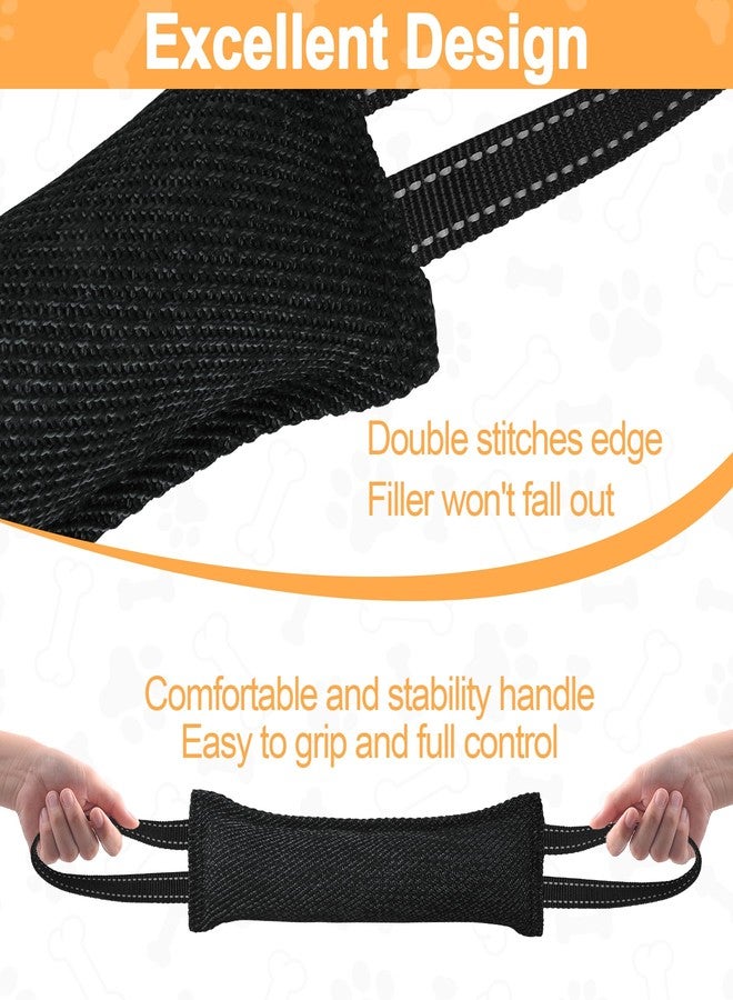 ToLanbbt Dog Tug Toy Dog Bite Pillow Pull Toy with 2 Strong Handles Perfect for Tug of War, Puppy Interactive Play, Tear Resistant Bite Training Toys for Small Medium Large Dogs (Dark Black-Line) - Image 4