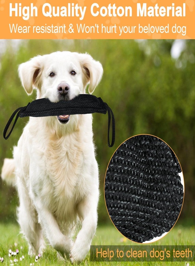 ToLanbbt Dog Tug Toy Dog Bite Pillow Pull Toy with 2 Strong Handles Perfect for Tug of War, Puppy Interactive Play, Tear Resistant Bite Training Toys for Small Medium Large Dogs (Dark Black-Line) - Image 3