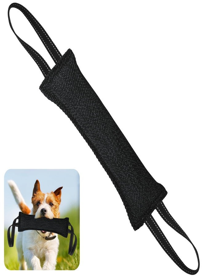 ToLanbbt Dog Tug Toy Dog Bite Pillow Pull Toy with 2 Strong Handles Perfect for Tug of War, Puppy Interactive Play, Tear Resistant Bite Training Toys for Small Medium Large Dogs (Dark Black-Line) - Image 1