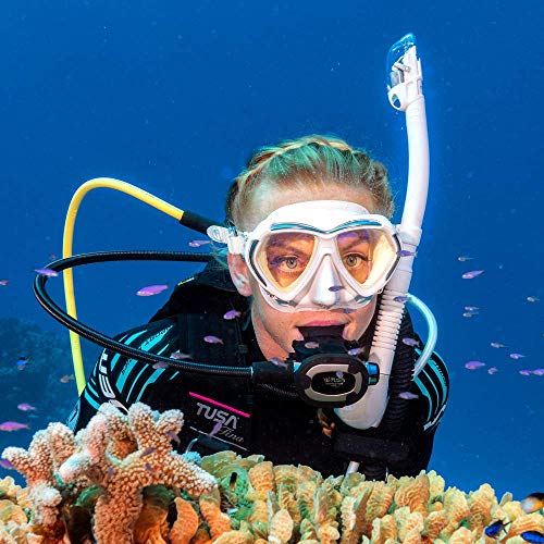 TUSA SP-0101 Hyperdry Elite II Scuba Diving Snorkel, Black/Metallic Dark Red - Image 5