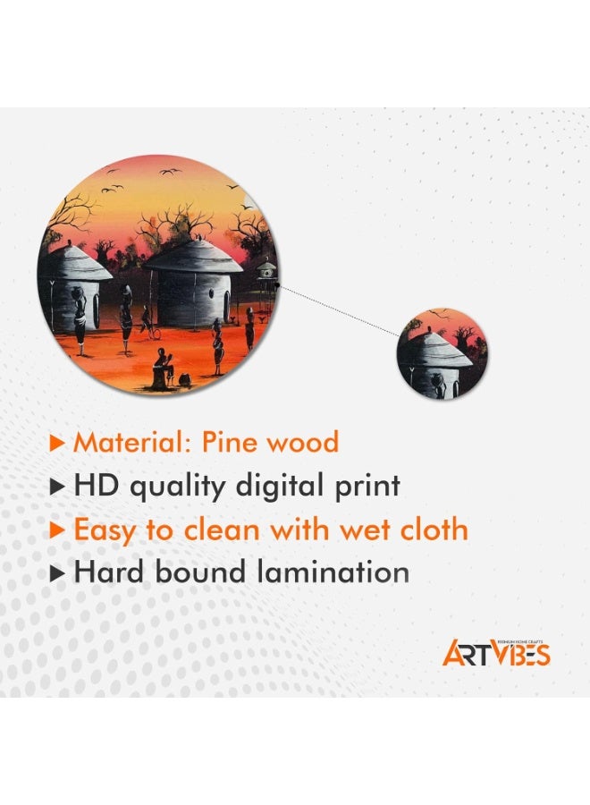 Artvibes Designer MDF Wooden Wall Hanging Ornaments Decoration Item for Home | Office | Gift | Wall Art | Living Room | Bedroom | Wall Decorative Items (WPS_127N), Pack of 11 Pieces - Image 2