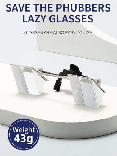 BywoBywo New Lazy Glasses 90 Degree for Lying Down Reading or Watching TVClip Glasses No Frame Arm - Image 3