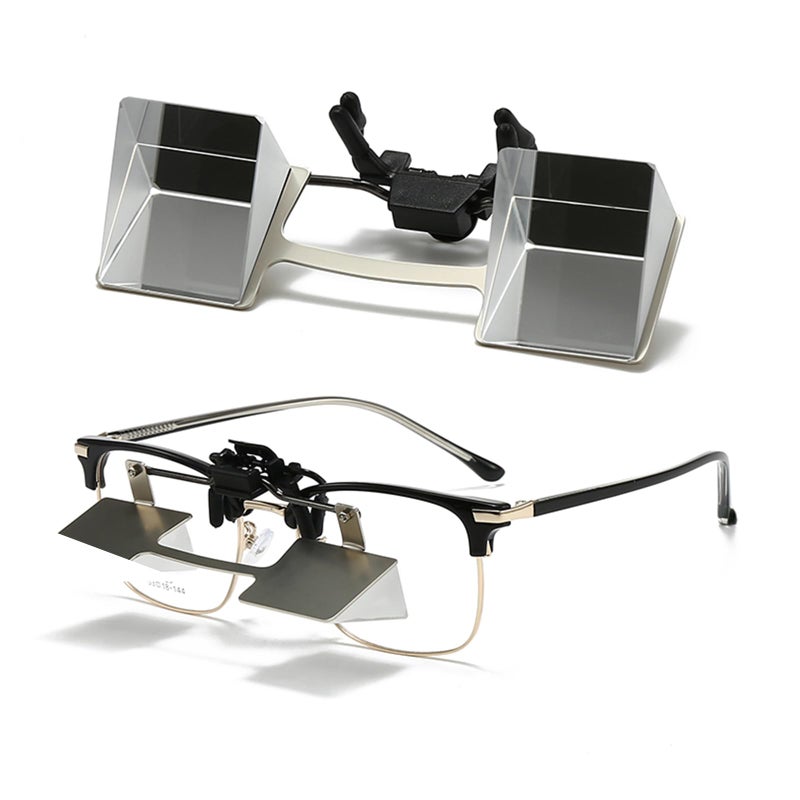 BywoBywo New Lazy Glasses 90 Degree for Lying Down Reading or Watching TVClip Glasses No Frame Arm - Image 2