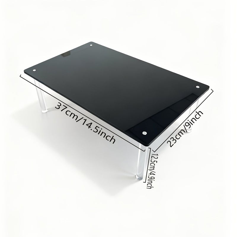 Transparent Monitor Stand for Home Office PC Laptop Organization High or Low Optional - Image 2
