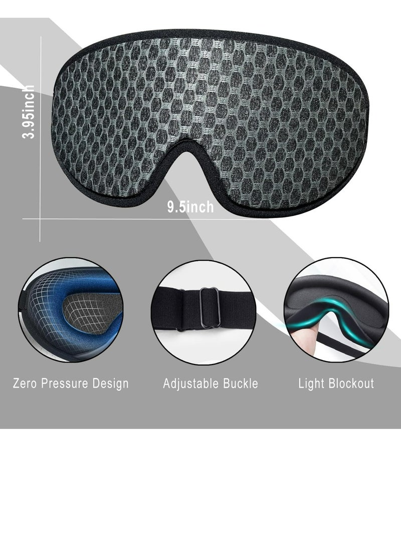 Generic Sleep Eye Mask for Men Women,3D Contoured Memory Foam Eye Mask for Sleeping - Image 2