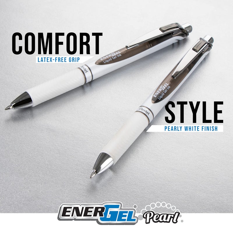 Pentel قلم جل سائل قابل للسحب من بنتل إينرجل لؤلؤي RTX، (0.7 مم)، خط متوسط، طرف إبرة، ألوان حبر متنوعة، عبوة من 4 (BLN77WBP4M) - Image 4