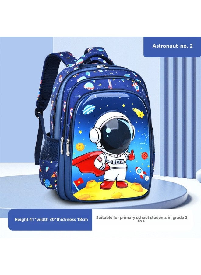 3D Three-dimensional Schoolbag High-gloss Lightweight Astronaut Breathable Children's 16-inch Backpack Primary School Student Schoolbag For Men And Women Foreign Trade-color:Cape Astronaut ( 16inch ) - Image 1