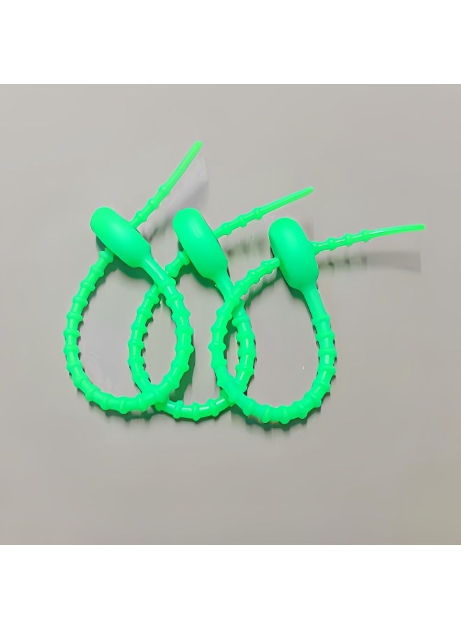 Loquat Tadpole Tie DIY Live Buckle Writer Soft Glue Tie Keychain Jewelry Bag Doll Lanyard Decoration Accessories-Color:Grass Green 12cm - Image 1