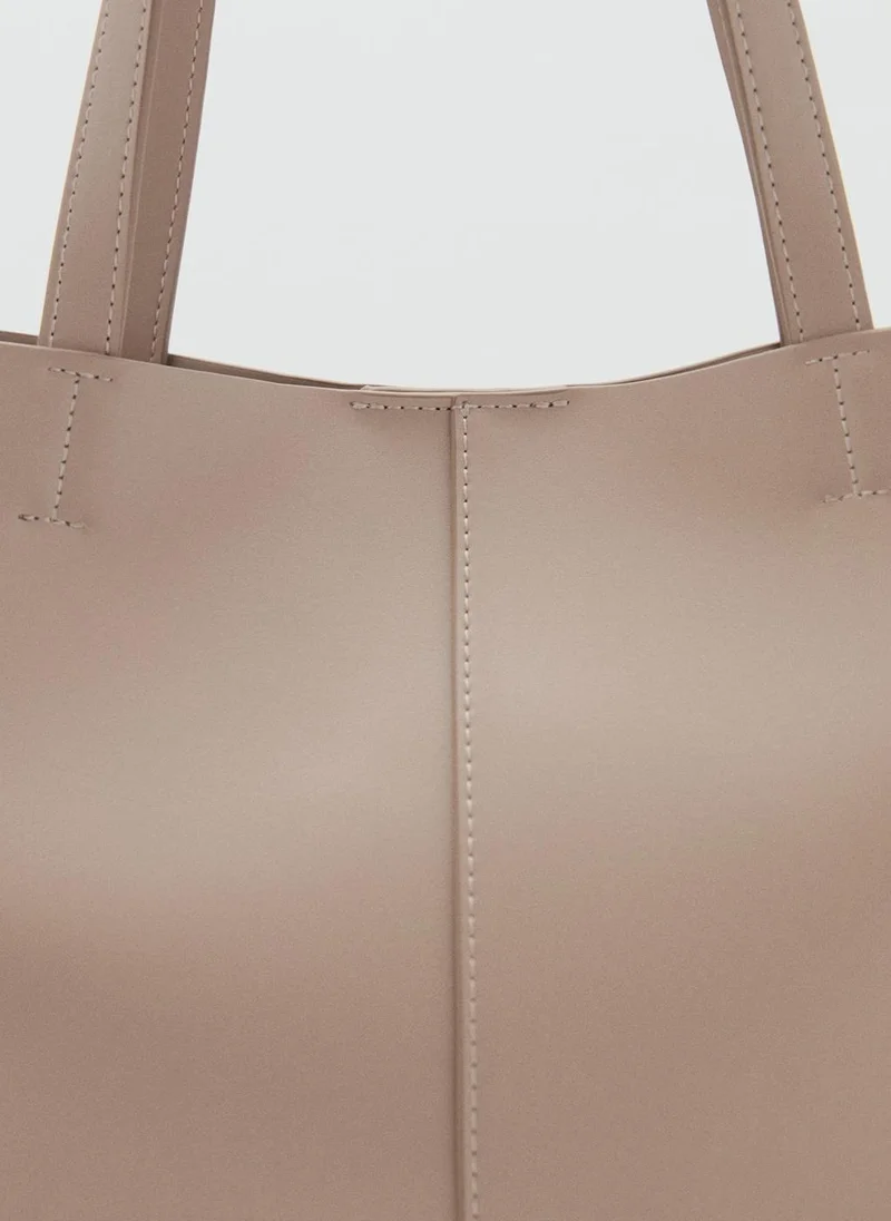 MANGO Shopper bag with double handle