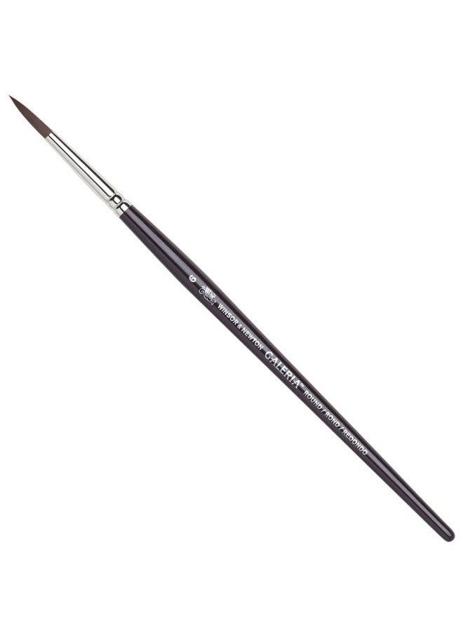 WINSOR & NEWTON Galeria Round Short Handle Brush, Size 6  - Image 1