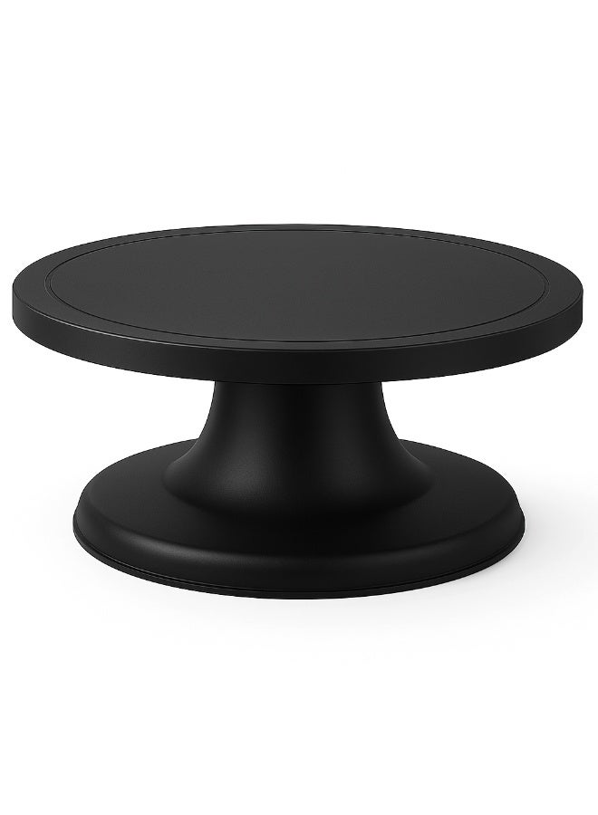 Beram Rotating Cake Decorating Table Black 360° Spinning Turntable Stand for Cake Icing Frosting Baking and Display Non-Slip Base Smooth Revolving Mounting Table for Professional Baking and Home Use