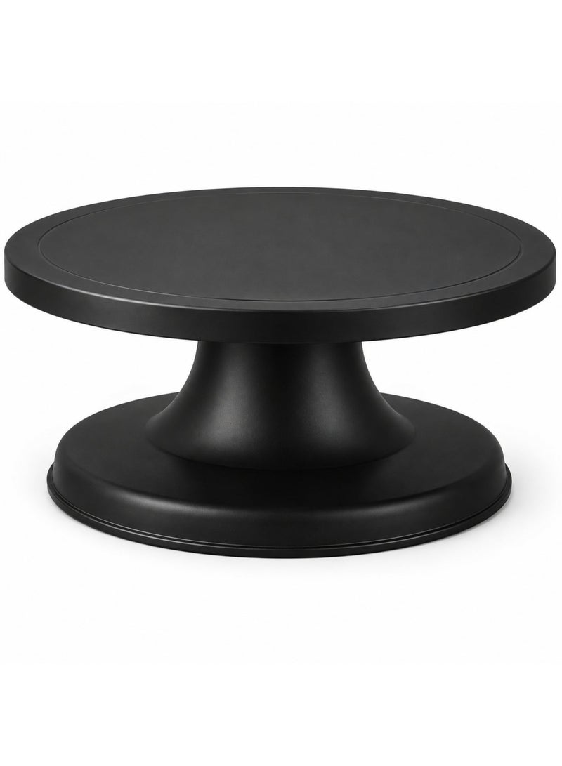 Beram Rotating Cake Decorating Table Black 360° Spinning Turntable Stand for Cake Icing Frosting Baking and Display Non-Slip Base Smooth Revolving Mounting Table for Professional Baking and Home Use - Image 1