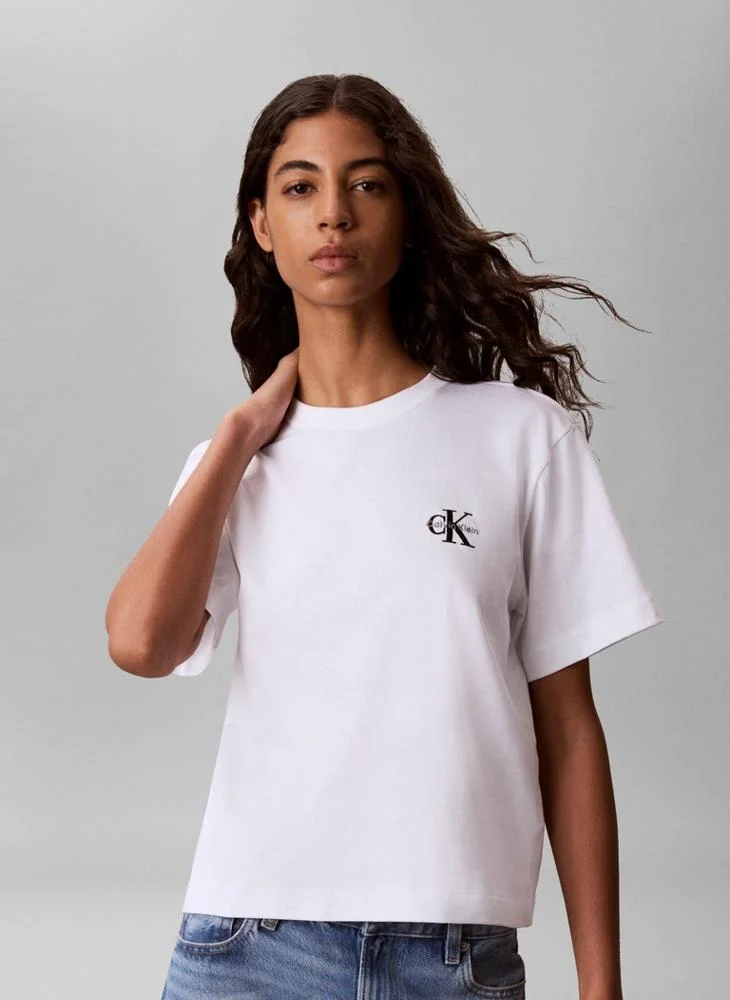 Calvin Klein Jeans Boxy Monologo Crew Neck T-Shirt